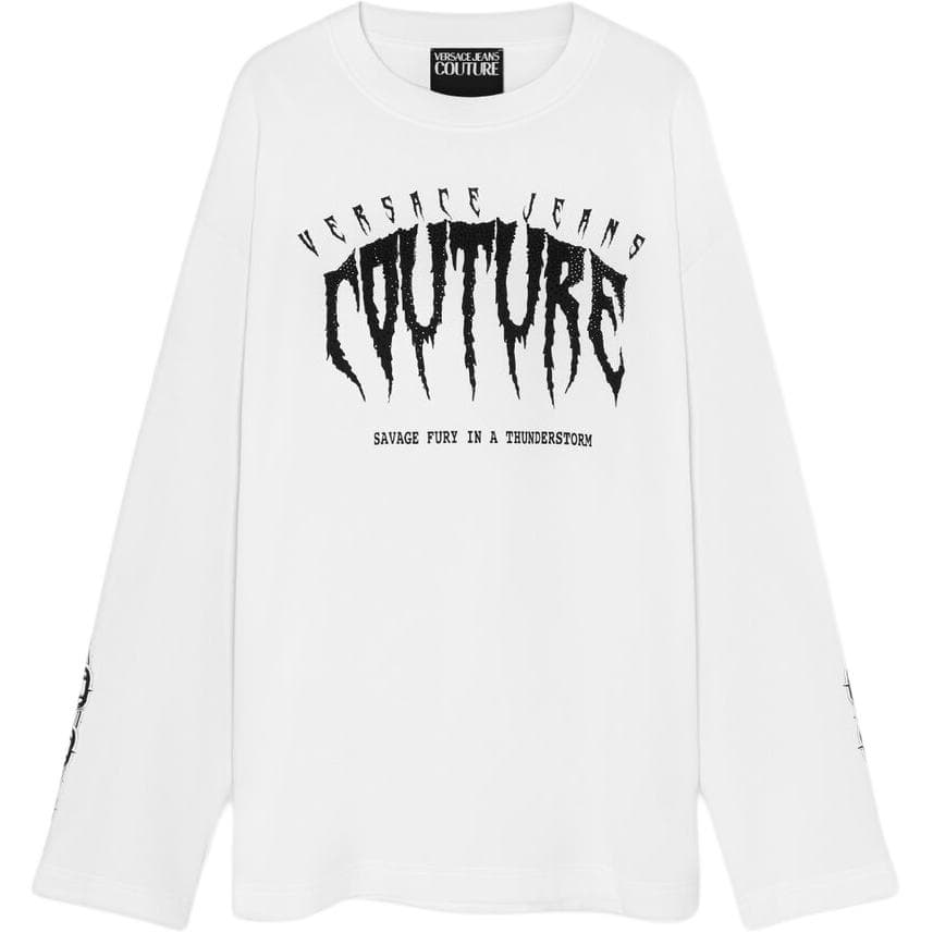 Футболка VERSACE JEANS COUTURE SS24 T Рубашка Мужская Белая - изображение 1