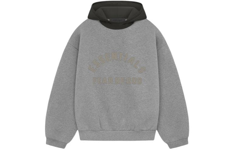 Худи Fear of God Essentials SS24 Nylon Fleece Hoodie Dark Heather Oatmeal - изображение 1