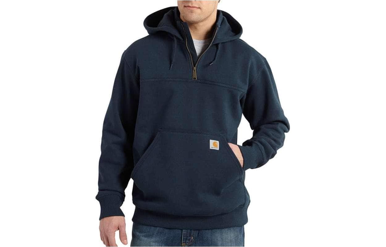 Худи Carhartt 100617 RAIN DEFENDER HEAVYWEIGHT QUARTER-ZIP HOODIE logo LOOSE FIT - изображение 1