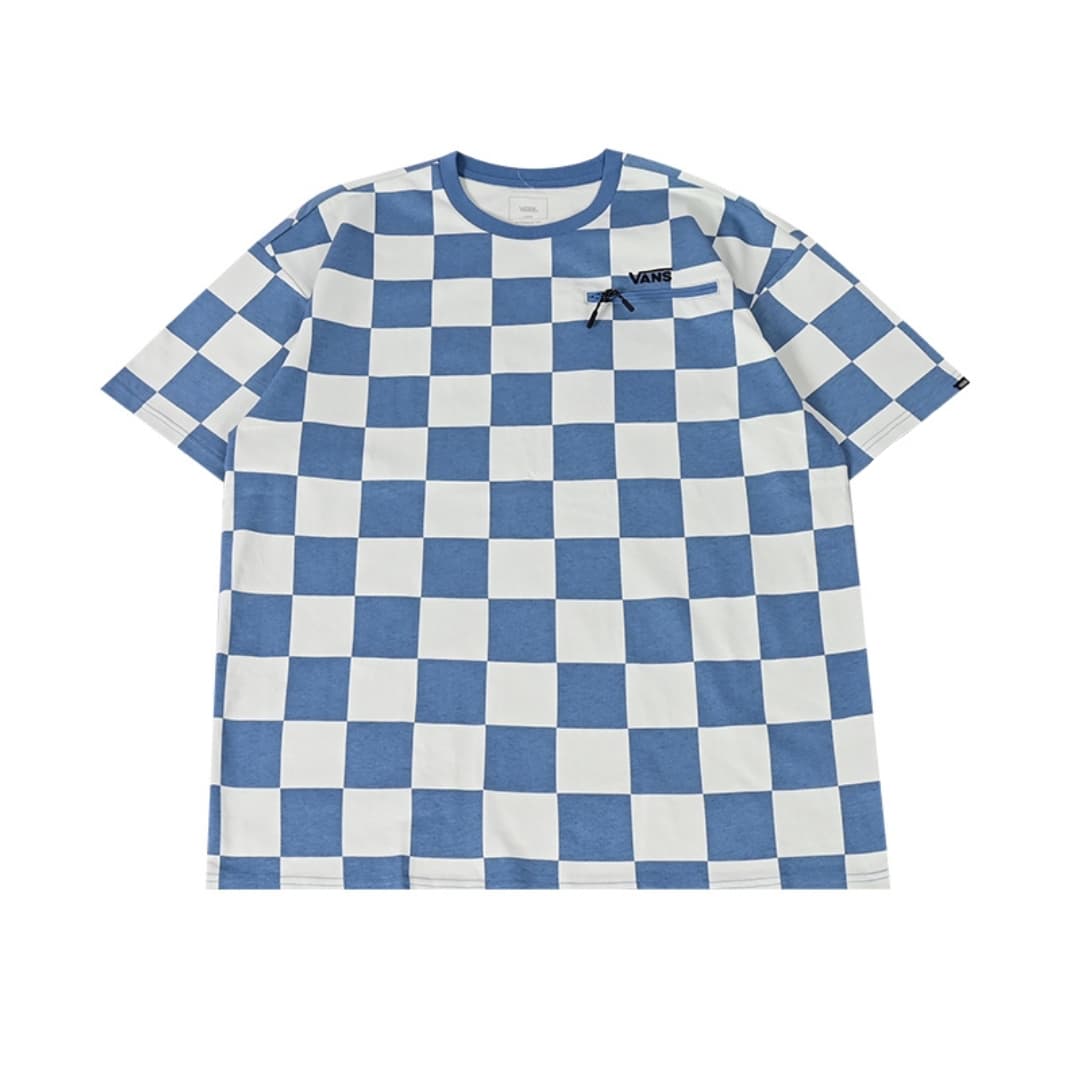 Футболка Vans T-Shirt Мужская Синяя Шахматный Узор - изображение 1