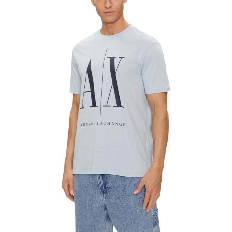 Футболка ARMANI EXCHANGE AE T Рубашка Мужская Светло-Синяя - изображение 1