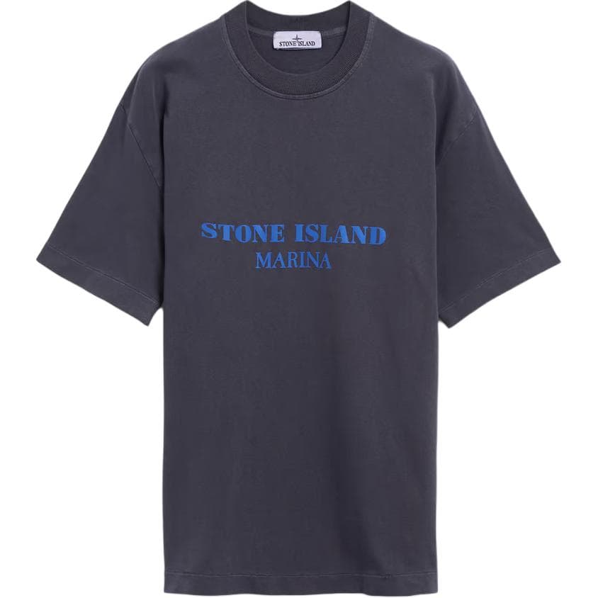 Футболка STONE ISLAND T-Рубашка Мужская Темно-Синяя - изображение 1