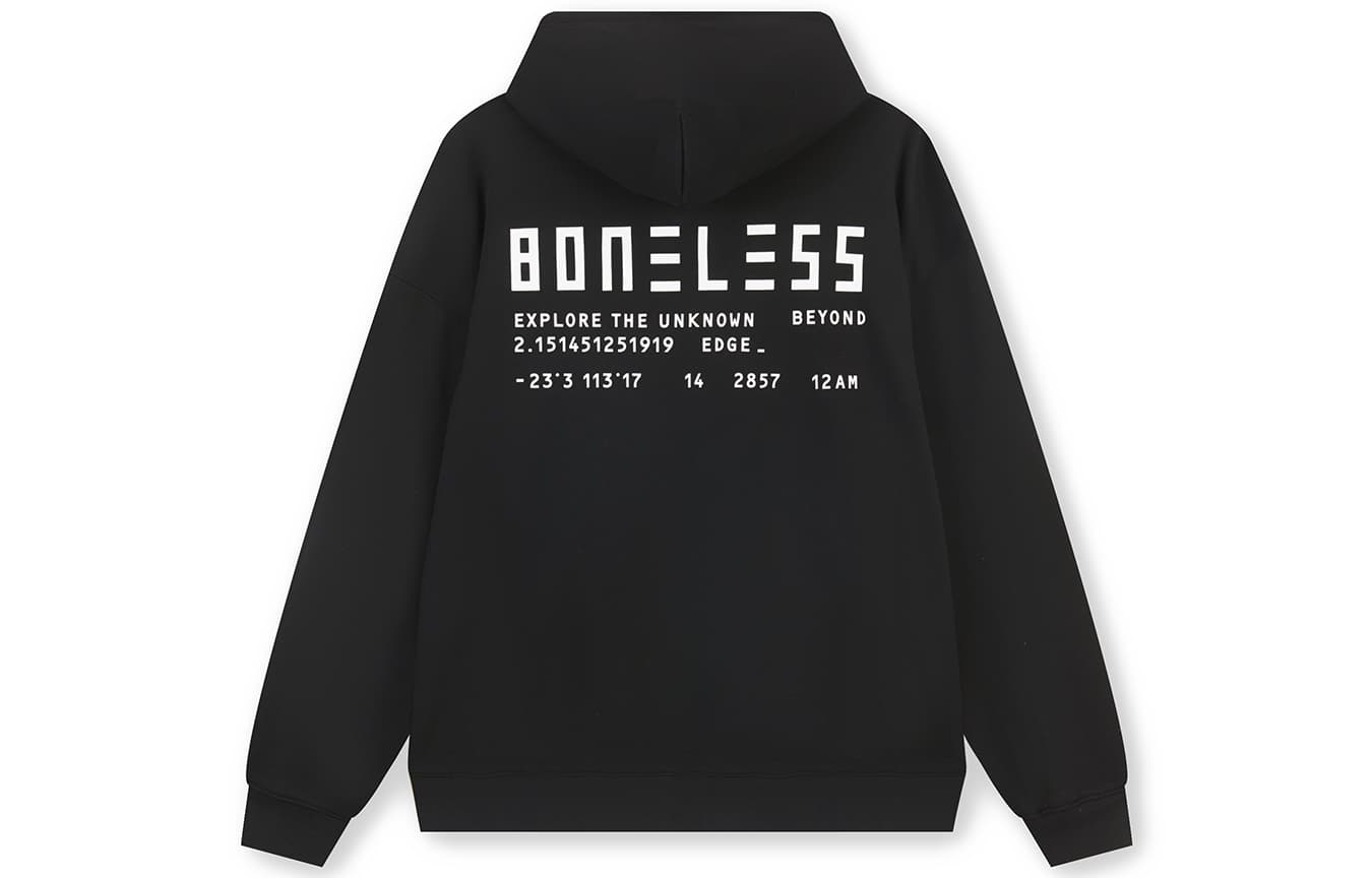Худи BONELESS B Серия Унисекс толстовка с принтом, свободный покрой, длинный рукав, повседневный стиль - изображение 1