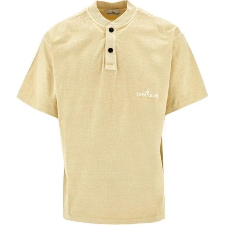 Футболка STONE ISLAND T-рубашка мужская светло-желтая - изображение 1