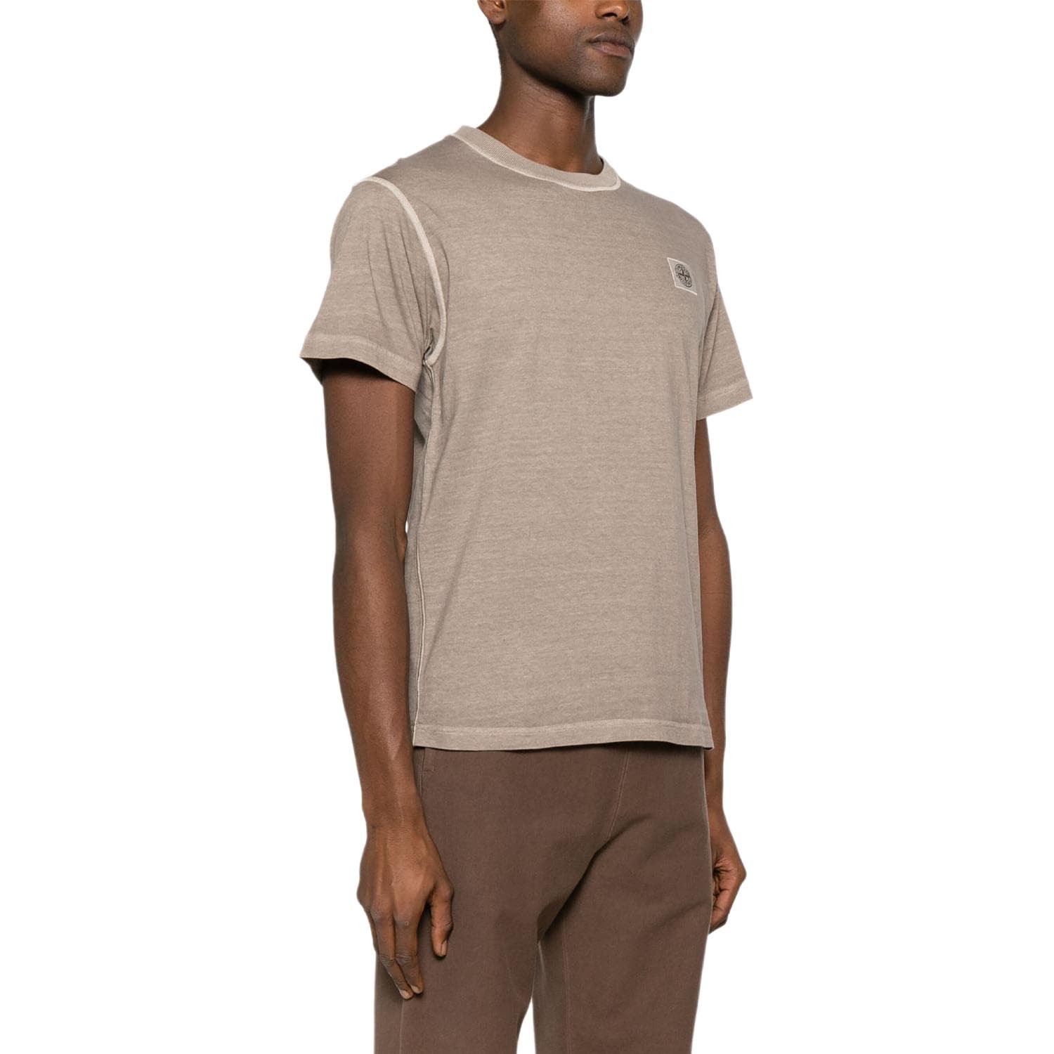 Футболка STONE ISLAND T-рубашка мужская коричневая - изображение 1