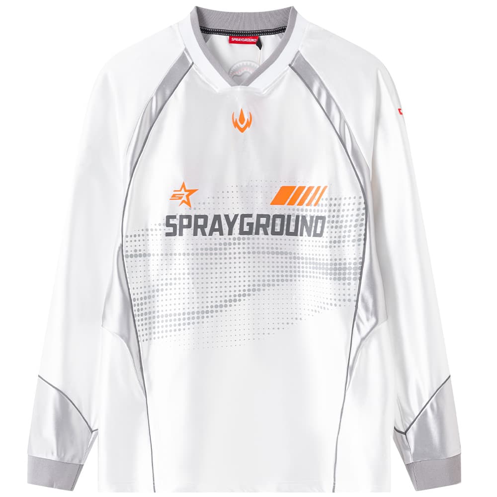Футболка SPRAYGROUND Длинный рукав V-образный вырез футболка унисекс - изображение 1