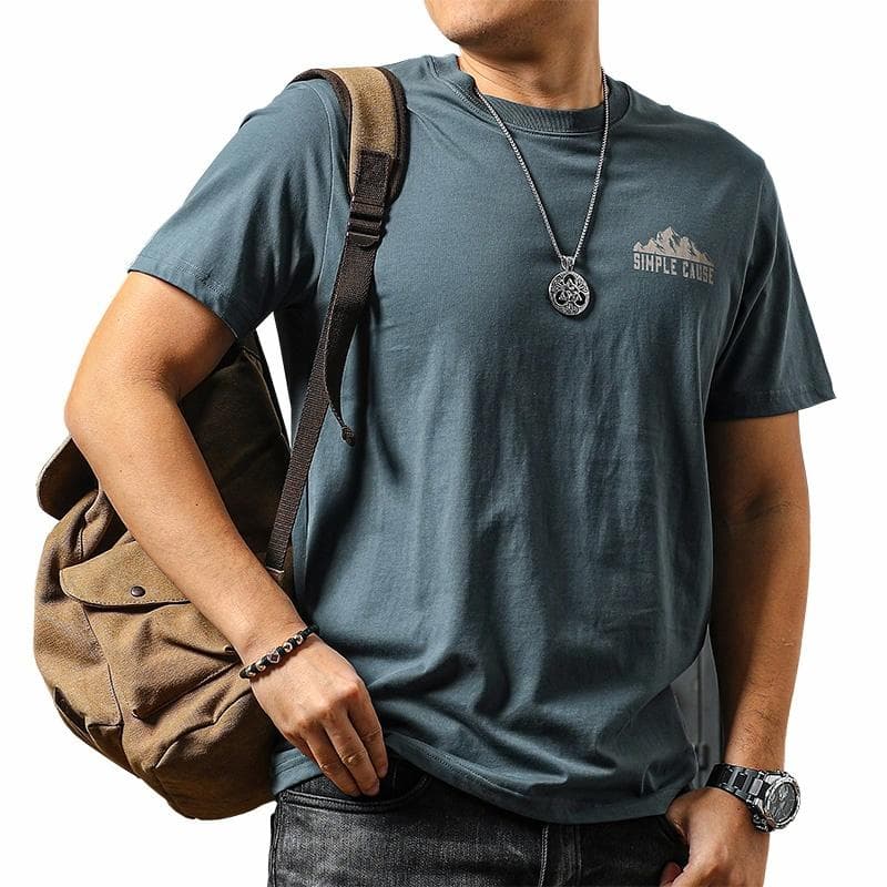 Футболка Jiyan Casual Printed Breathable Tee Deep Sea Green - изображение 1