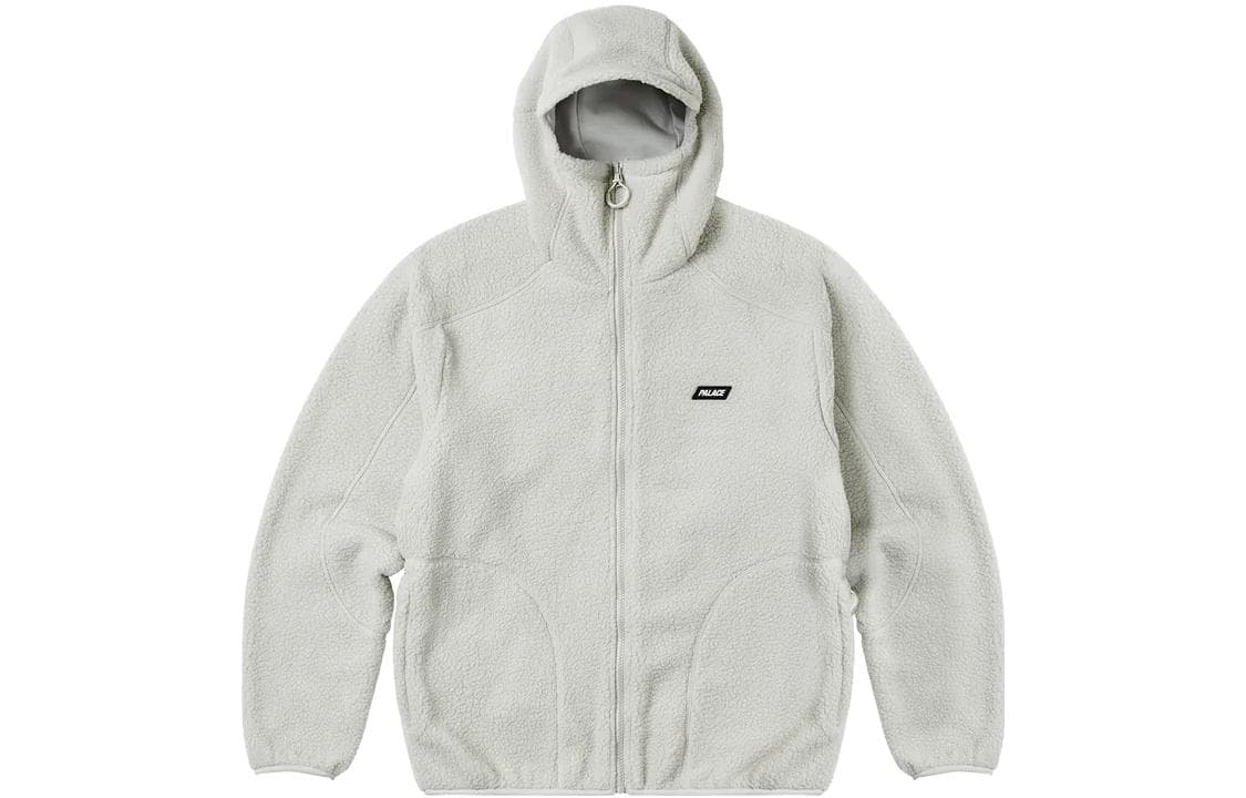 Худи PALACE SS23 Peak Fleece Jacket Grey Logo - изображение 1