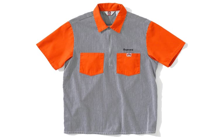 Рубашка Supreme x Ben Davis FW19 Grey Orange Shirt - изображение 1