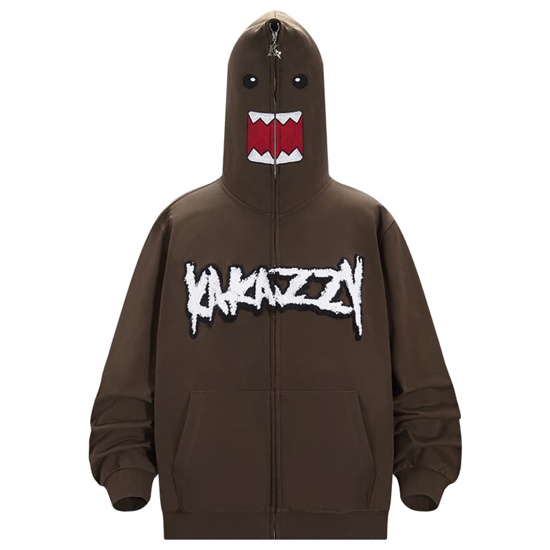 Худи KAKAZZY Vintage Embroidered Hoodie Brown - изображение 1