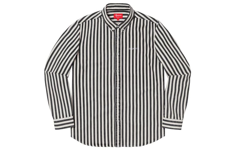 Рубашка Supreme Denim Shirt Black White - изображение 1
