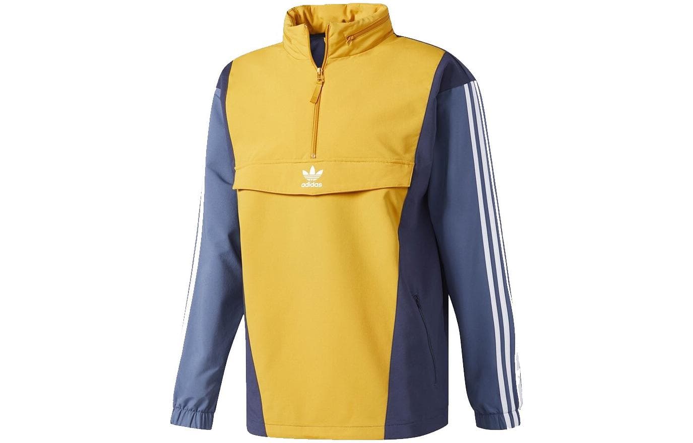 Кофта adidas Originals Striped Logo Half-Zip Sweatshirt Yellow - изображение 1