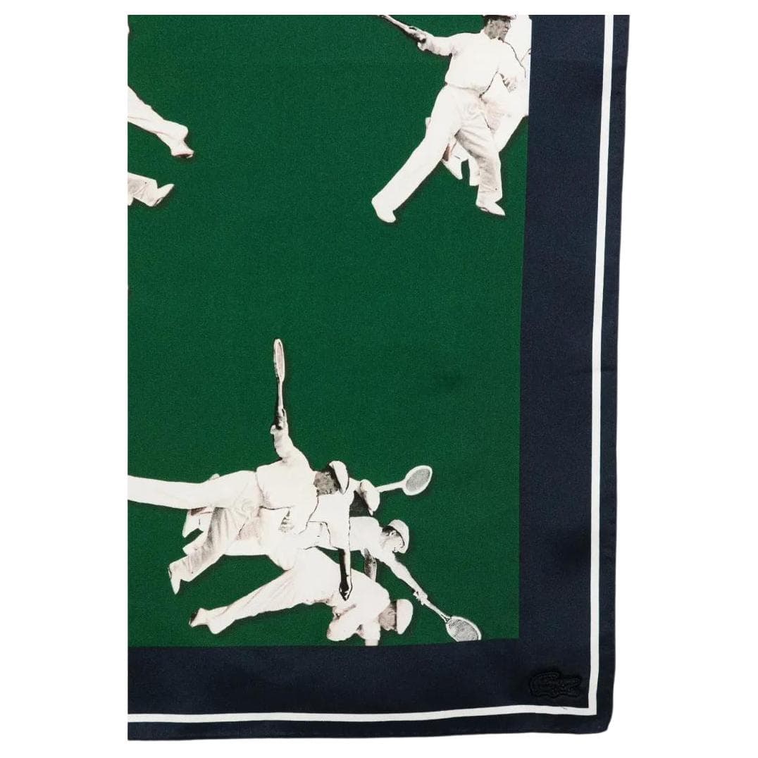 Платок LACOSTE Оригинальный дизайн Шелковые шарфы Женские Темно-зеленый - изображение 2