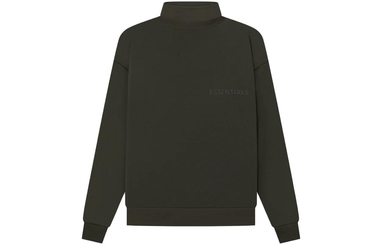 Худи Fear of God Essentials SS23 Essentials Turtleneck Off Black Logo - изображение 1