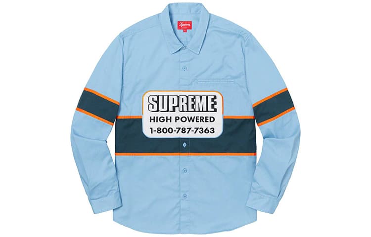 Рубашка Supreme FW19 Week 1 High Powered Work Shirt logo - изображение 1