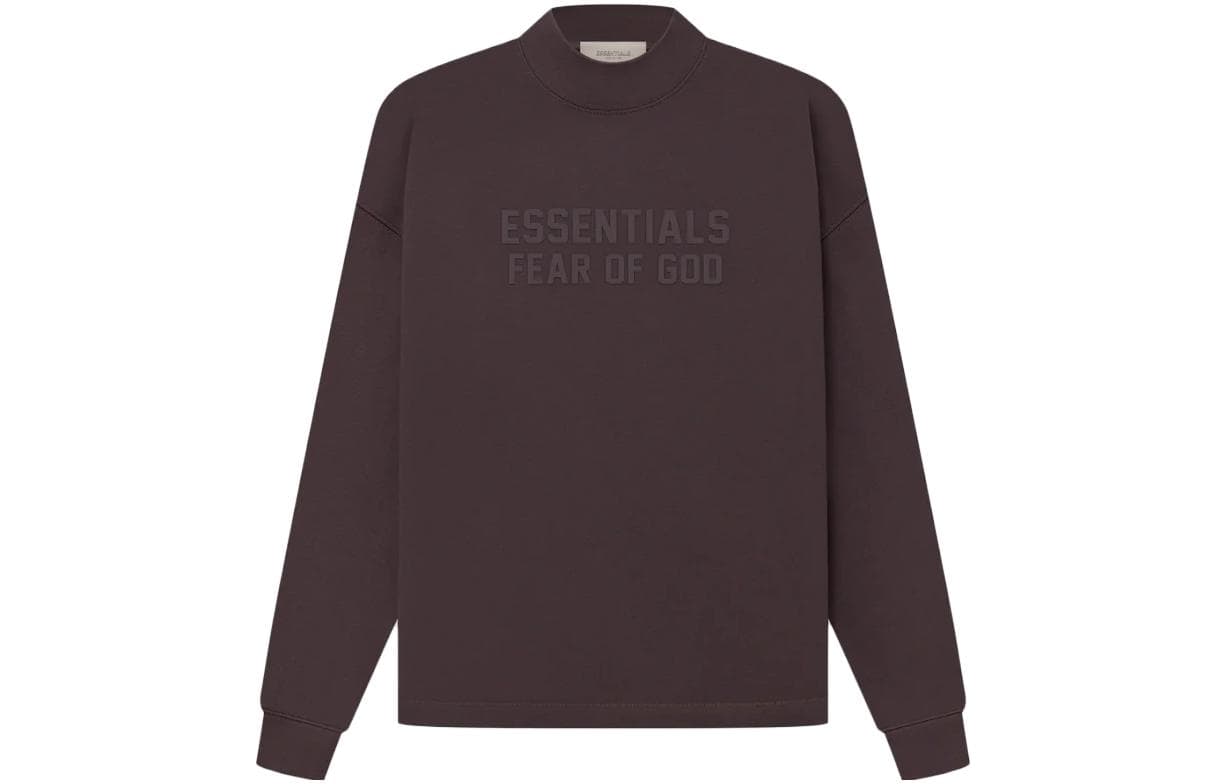 Худи Fear of God Essentials SS23 Relaxed Crewneck Plum Logo - изображение 1