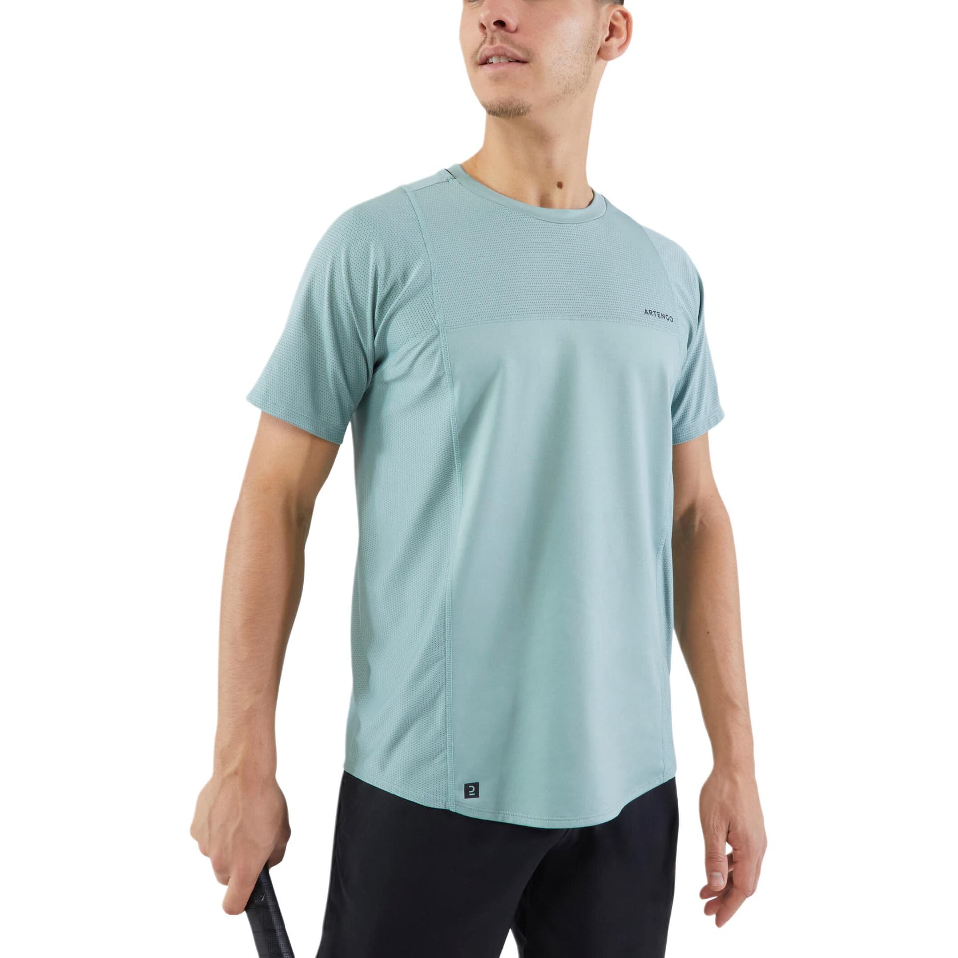 Футболка DECATHLON ARTENGO T Рубашка Мужская Нефритово-Синий - изображение 1