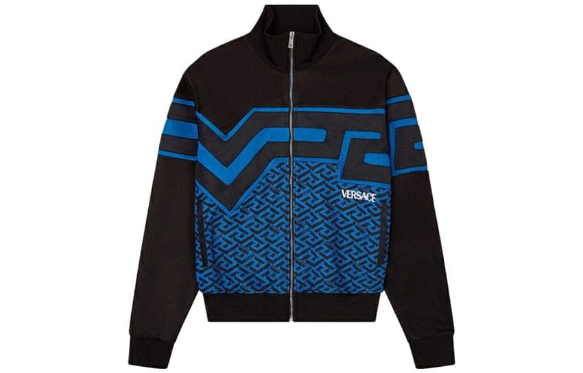 Куртка Versace Geometric Print Zip Sweatshirt Black - изображение 1