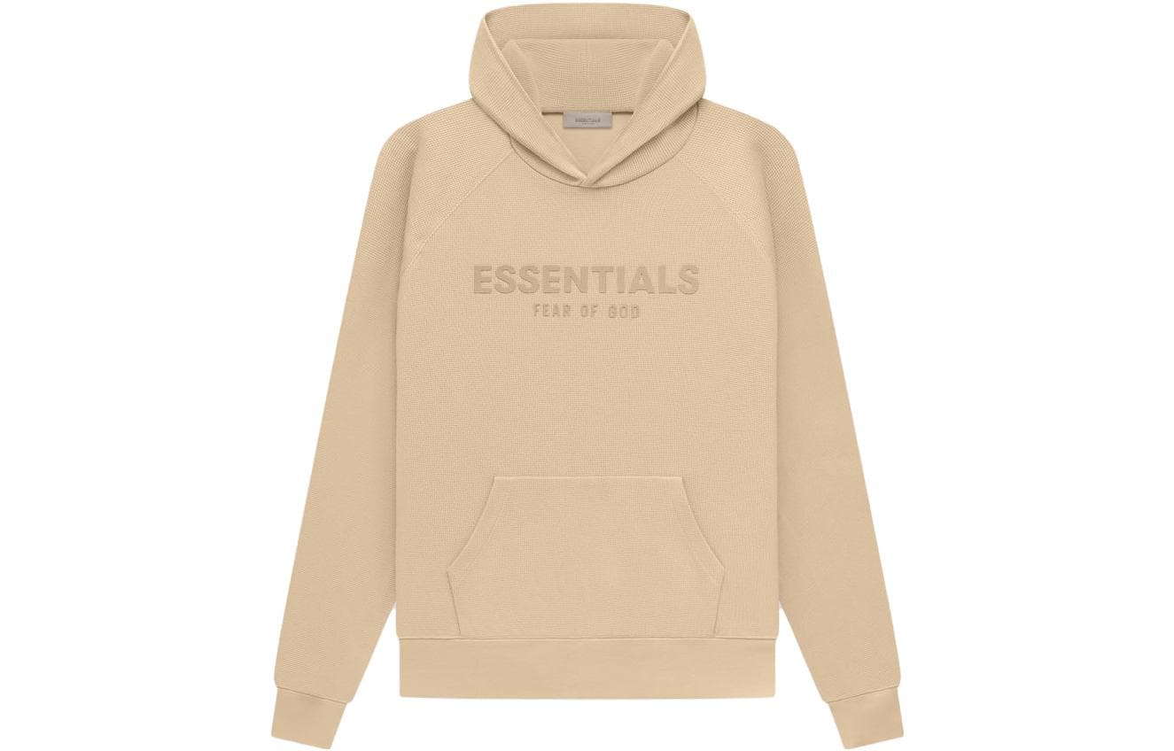 Худи Fear of God Essentials SS23 waffle raglan hoodie sand Logo - изображение 1