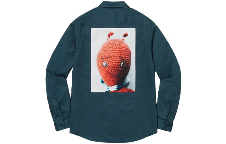 Рубашка Supreme FW18 Mike Kelley AhhYouth! Work Shirt Navy - изображение 1
