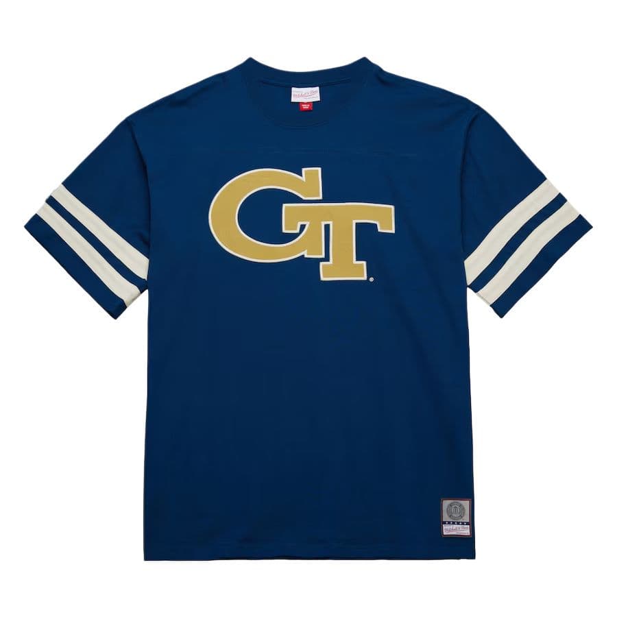 Футболка Mitchell Ness x NCAA Georgia Tech Yellow Heavyweight Yoke T - изображение 1