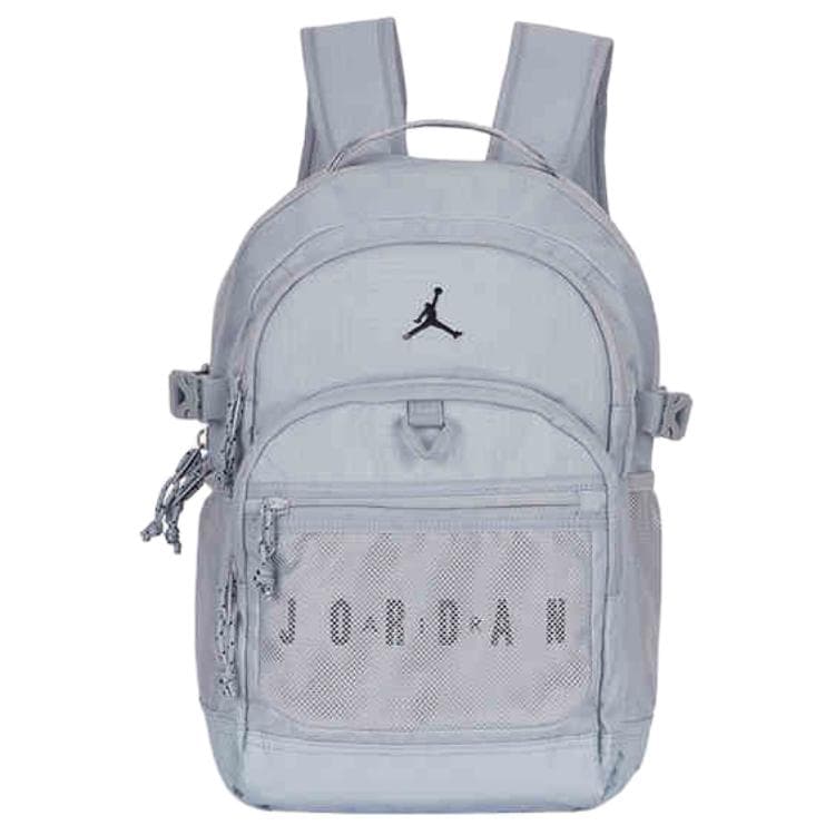 Рюкзак Jordan 18,7L Модный рюкзак с принтом логотипа, 95% полиэстер, 5% эластан, унисекс, парный, светло-серый - изображение 1