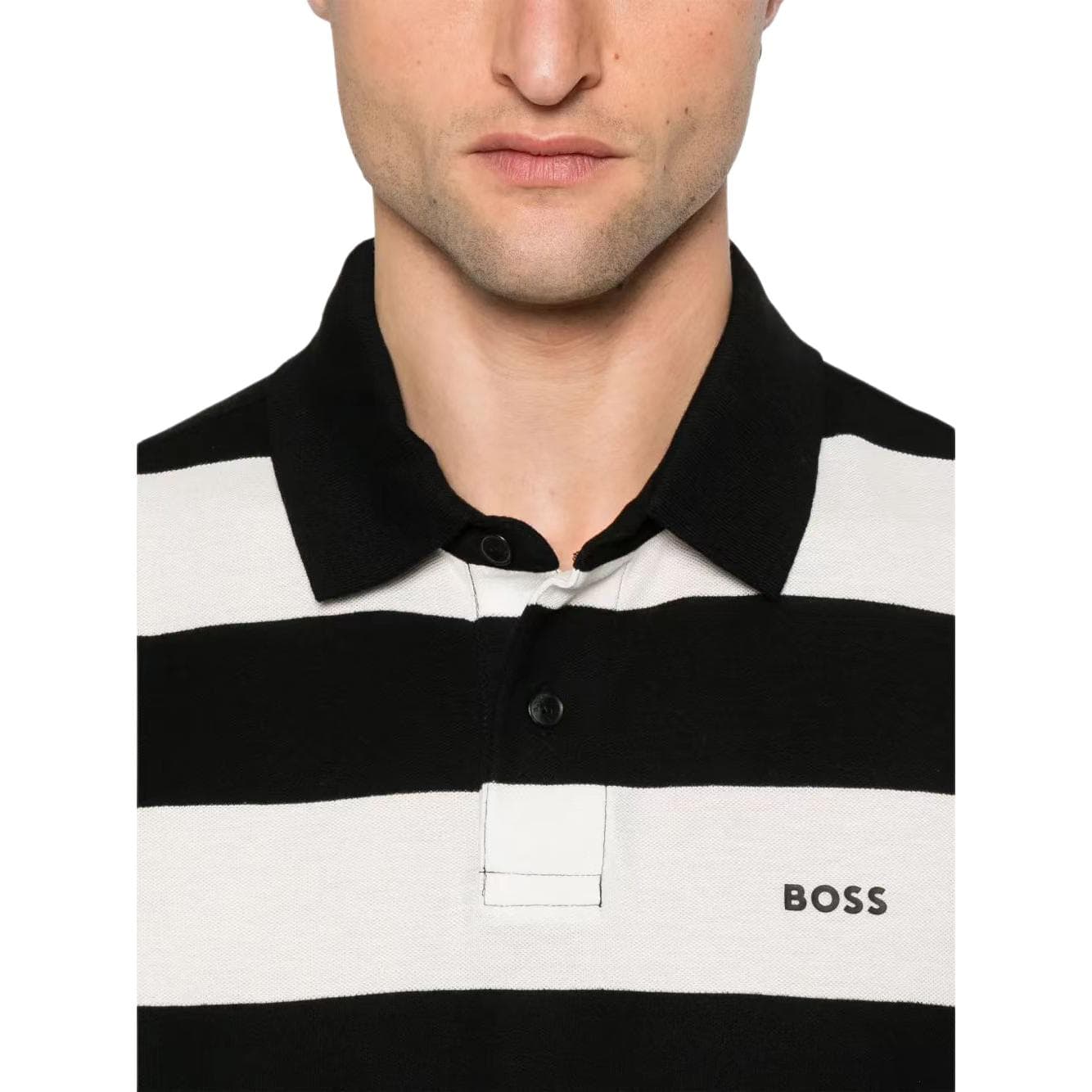 Поло HUGO BOSS Relaxed-Fit Cotton-Piqu Polo Shirt With Horizontal Stripes LogoPolo - изображение 5