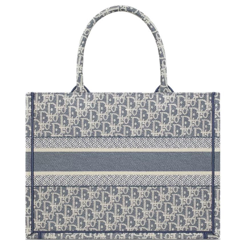 Сумка DIOR Classic D Embroidered Tote Bag Medium Blue - изображение 3