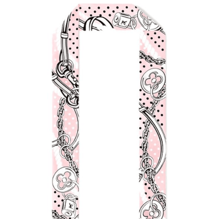 Повязка на голову LOUIS VUITTON Ocean Bandana Тутовый шелк Резинки для волос Женские Розовый - изображение 3