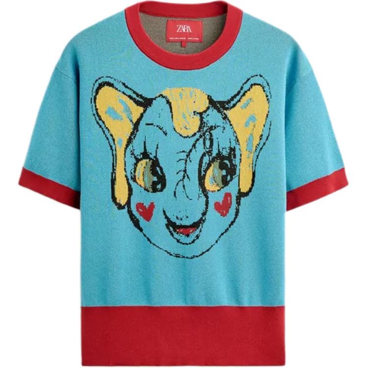 Футболка ZARA Harry Lambert FW24 T Рубашка Мужская Синяя - изображение 1