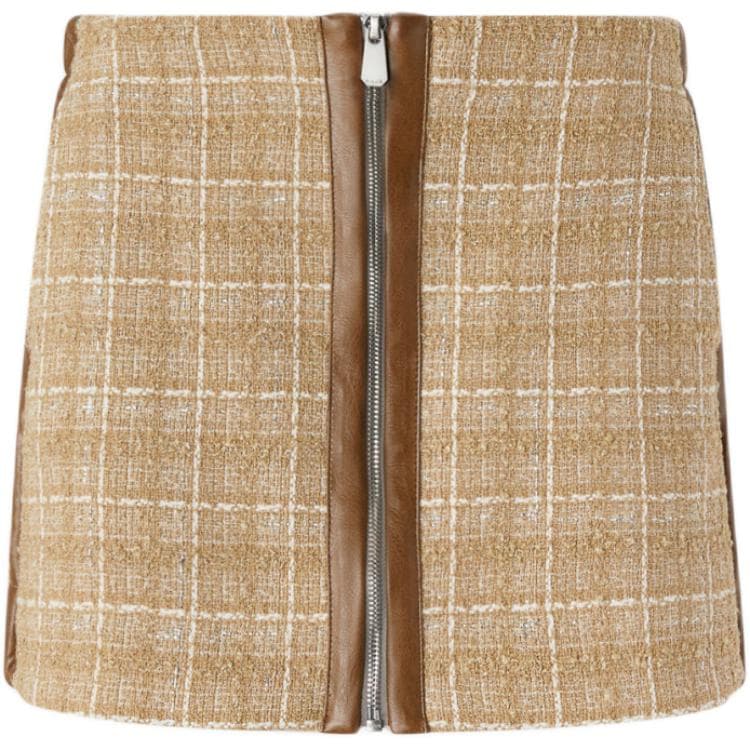 Юбка PINKO SS25 Повседневные короткие юбки женские хаки - изображение 3