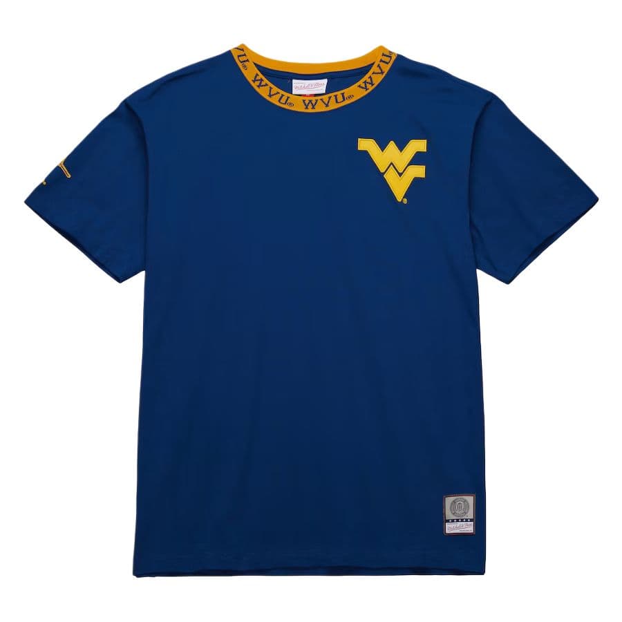 Футболка Mitchell Ness x NCAA West Virginia Mountaineers Jacquard Ringer T - изображение 1