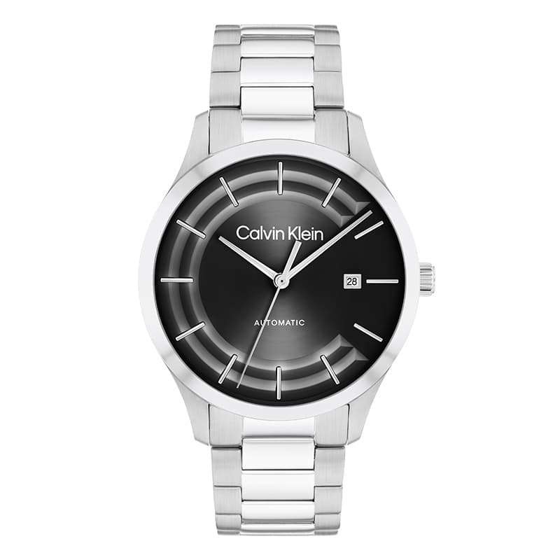 Механические часы Calvin Klein Knight Часы Автоматический Механический Механизм Стальной Ремешок 40 мм Черный Циферблат Унисекс - изображение 1