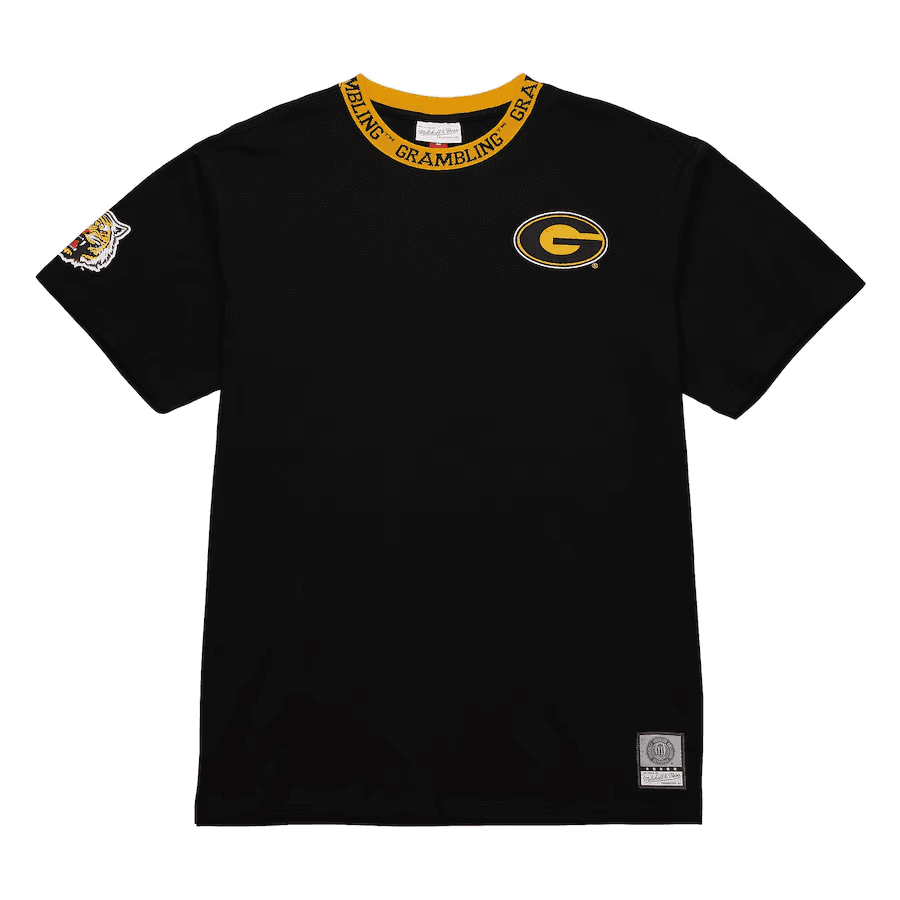 Футболка Mitchell Ness x NCAA BLK Grambling Tiger s Jacquard Ringer SS Current T - изображение 1