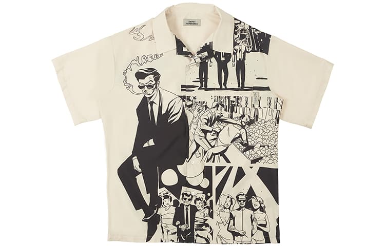 Рубашка EMPTY REFERENCE Retro Comic Print Shirt Beige - изображение 1