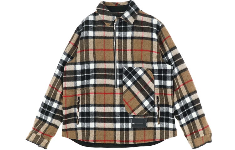 Рубашка WE11DONE Plaid Half-Zip Shirt - изображение 1