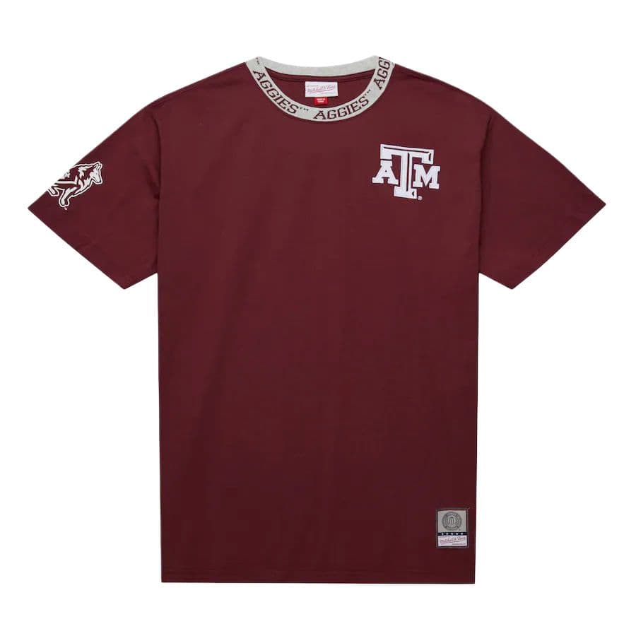 Футболка Mitchell Ness Texas AM Aggies Jacquard Ringer T - изображение 1