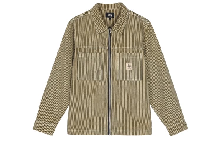 Рубашка Stussy Overdyed Hickory LS Zip Shirt - изображение 1
