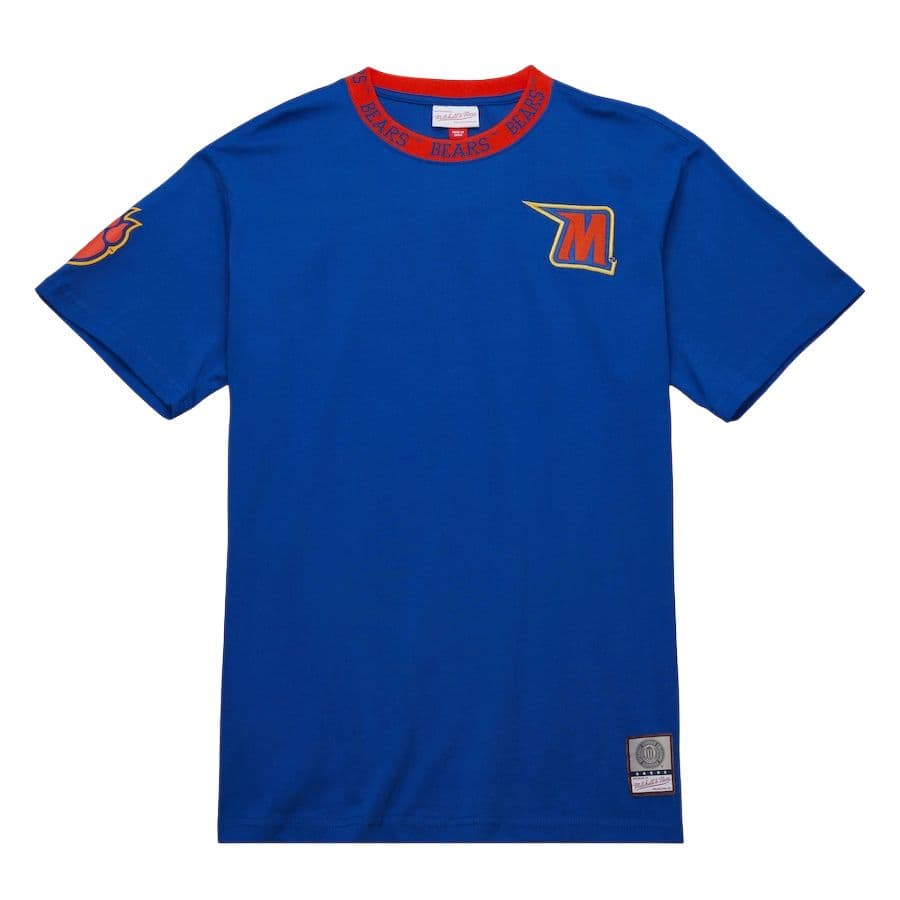 Футболка Mitchell Ness Королевский Morgan State Bears Жаккардовая трикотажная рубашка-рингер Мужская Синяя - изображение 1