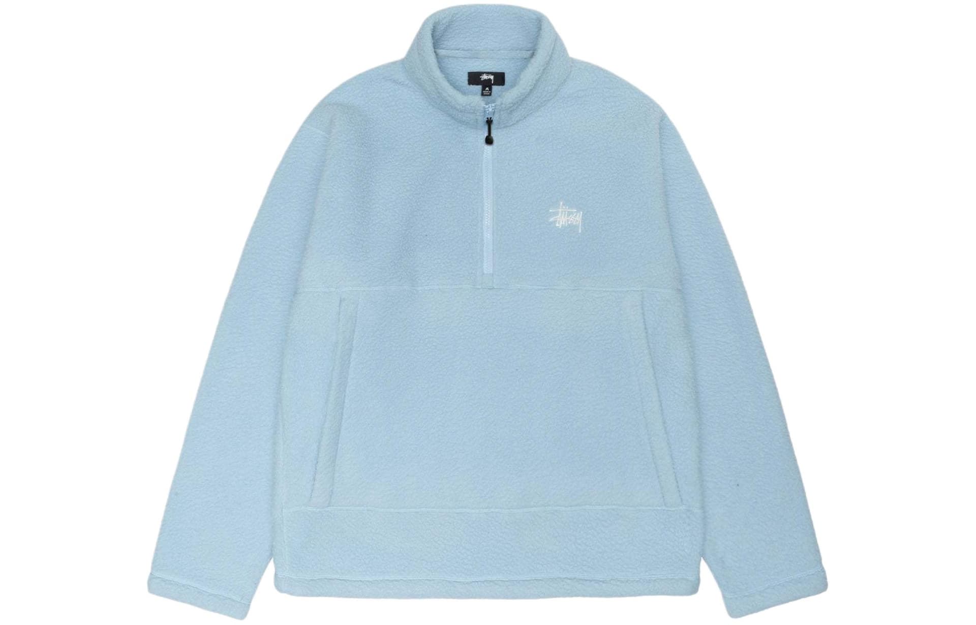 Худи Stussy SS24 POLAR FLEECE HALF ZIP MOCK NECK Logo - изображение 1