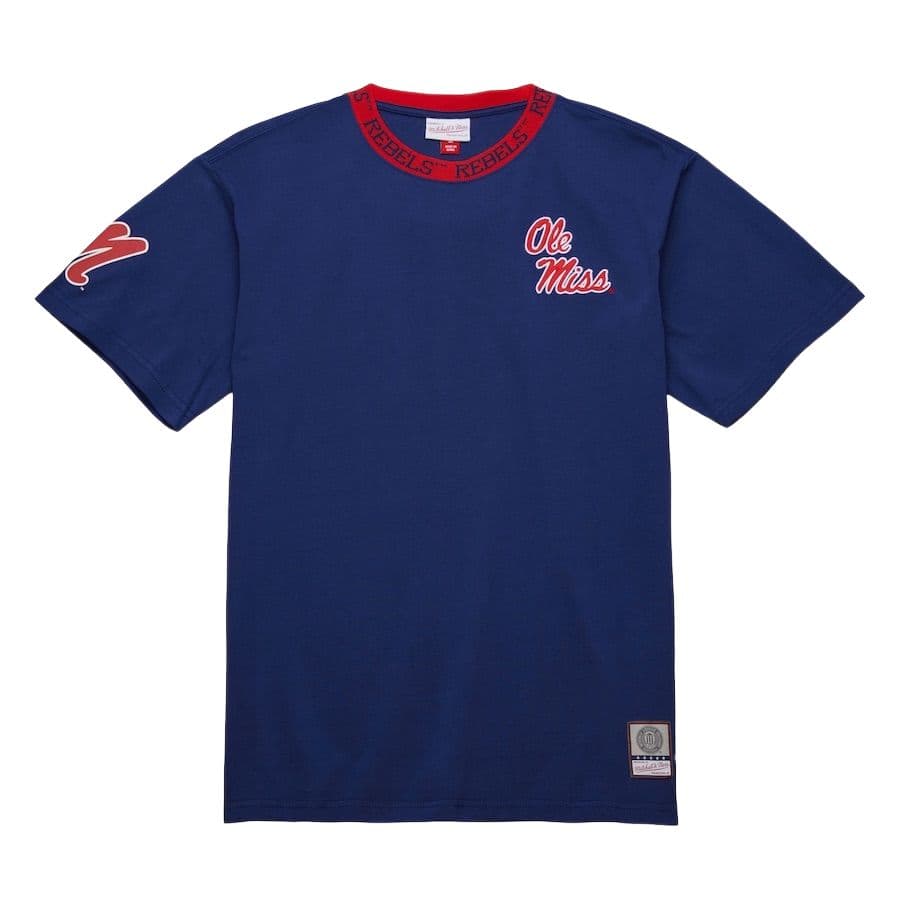 Футболка Mitchell Ness x NCAA Ole Miss Rebels Jacquard Ringer T - изображение 1