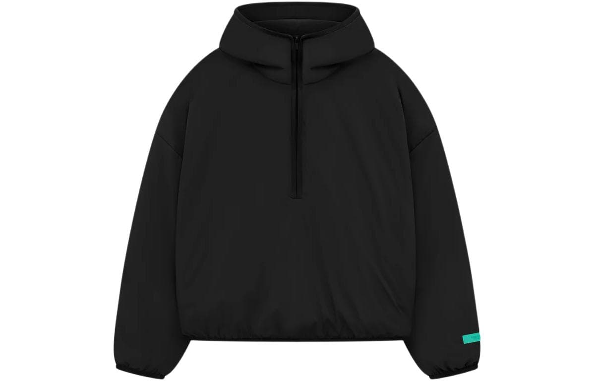 Худи Fear of God Essentials SS24 drop2 Nylon Filled Halfzip Hoodie Jet Black - изображение 1