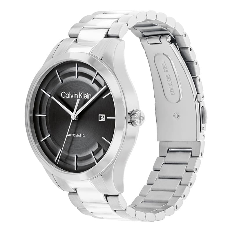 Механические часы Calvin Klein Knight Часы Автоматический Механический Механизм Стальной Ремешок 40 мм Черный Циферблат Унисекс - изображение 2