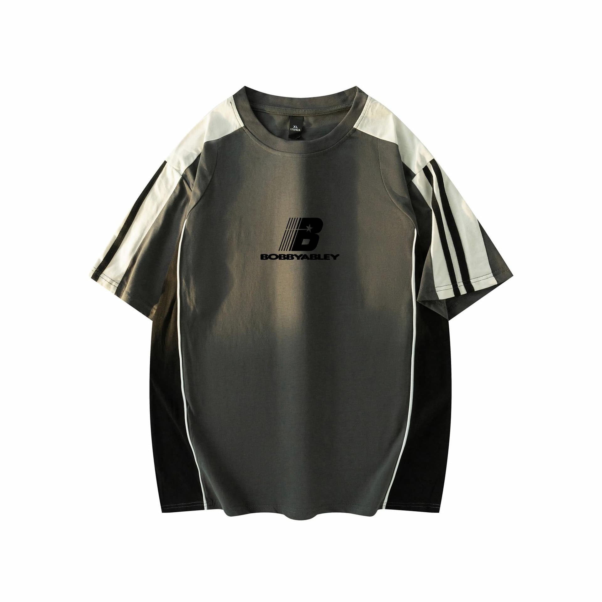 Футболка BOBBY ABLEY Retro Logo Striped Tee - изображение 1
