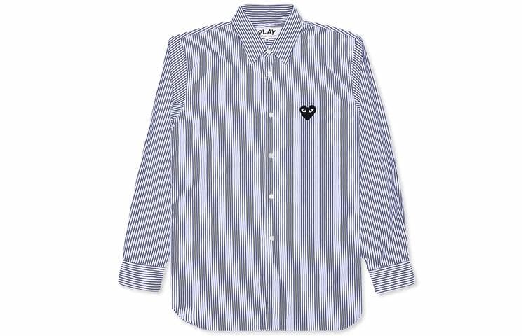 Рубашка CDG Play Striped Shirt Blue