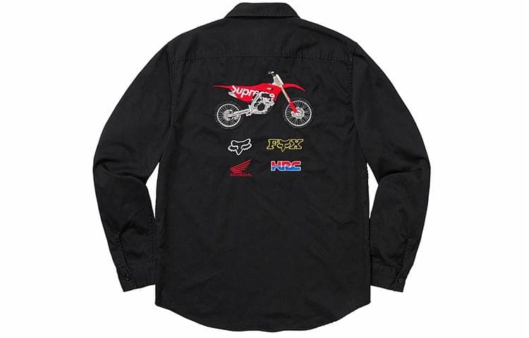 Рубашка Supreme x Honda x Fox Racing Work Shirt Black - изображение 1