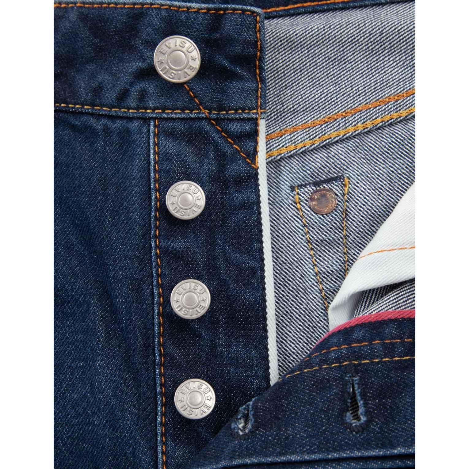Штаны EVISU Seagull And Kamon Embossed Carrot Fit Jeans - изображение 3