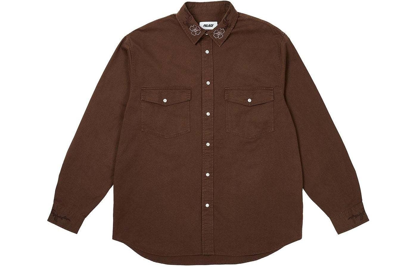 Рубашка PALACE SS24 FLEXUS SHIRT NICE BROWN - изображение 1