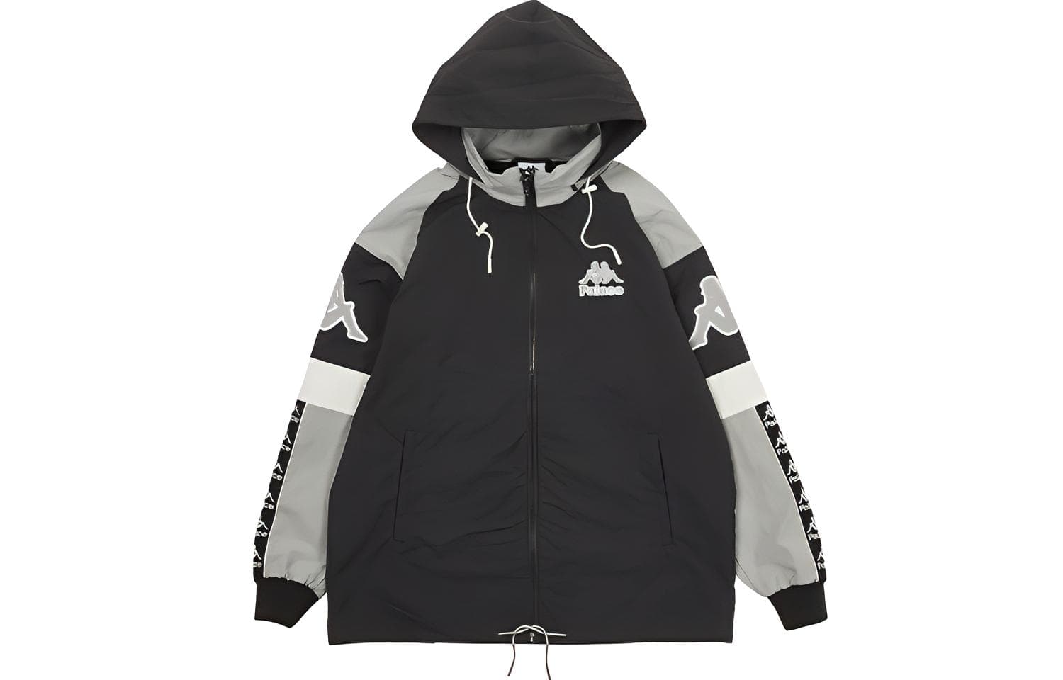 Куртка PALACE x Kappa FW21 Warm Up Jacket Black logo - изображение 2