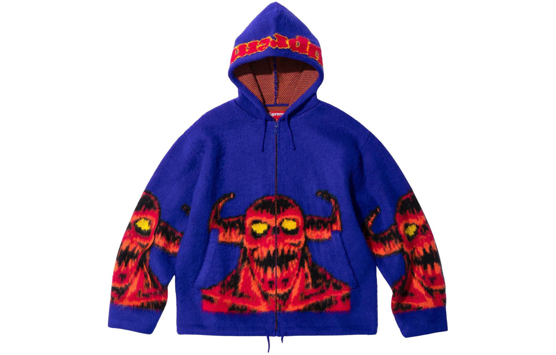 Худи Supreme x toy machine SS24 Week4 ZIP UP HOODED SWEATER - изображение 1